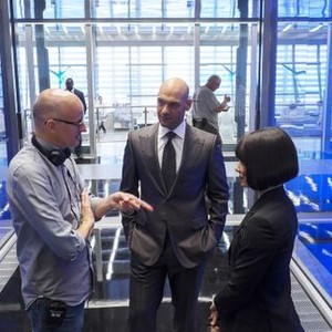 ANT-MAN, from left: director Peyton Reed, Corey Stoll, Evangeline Lilly, on set, 2015. ph: Zade Rosenthal/©Walt Disney Studios Motion Pictures