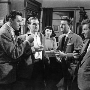 THE GOOD DIE YOUNG, John Ireland, Stanley Baker, Marianne Stone, Laurence Harvey, Richard Basehart, 1954