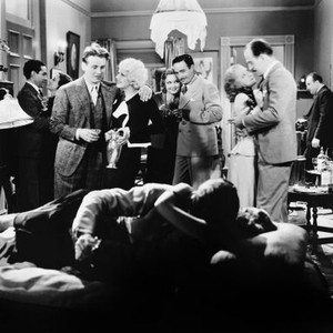 THE BEAST OF THE CITY, Wallace Ford (arm around shoulder), Jean Harlow (holding decanter), 1932