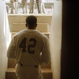 42, (aka FORTY-TWO), Chadwick Boseman as Jackie Robinson, 2013. ©Warner Bros. Pictures