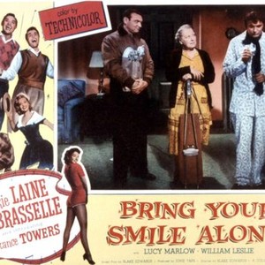 BRING YOUR SMILE ALONG, Keefe Brasselle, Frankie Laine, Constance Towers, Lucy Marlow, Ruth Warren, 1955