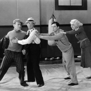 SIDEWALKS OF NEW YORK, from left, Syd Saylor, Cliff Edwards, Buster Keaton, Anita Page, 1931