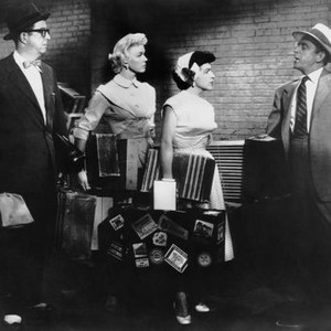 LUCKY ME, from left, Phil Silvers, Doris Day, Nancy Walker, Eddie Foy, Jr., 1954