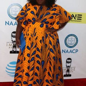 Gabourey Sidibe (wearing an Ofuure dress) at arrivals for 48th NAACP Image Awards - Arrivals, Pasadena Civic Auditorium, Pasadena, CA February 11, 2017. Photo By: Priscilla Grant/Everett Collection