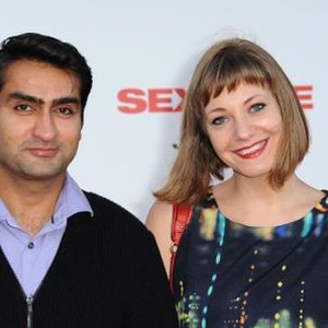 Kumail Nanjiani, Emily V. Gordon at arrivals for SEX TAPE Premiere, The Regency Village Theatre, Los Angeles, CA July 10, 2014. Photo By: Dee Cercone/Everett Collection