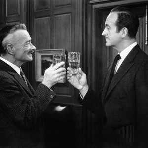 MY MAN GODFREY, from left, Robert Keith, David Niven, 1957