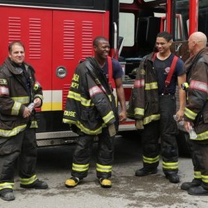 Chicago Fire, James Saltouros (L), Edwin Hodge (C), Charlie Barnett (R), 'Always', Season 3, Ep. #1, 09/23/2014, ©NBC