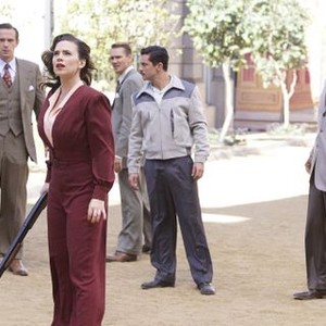 Marvel's Agent Carter, from left: James D'Arcy, Hayley Atwell, Chad Michael Murray, Dominic Cooper, Reggie Austin, 'Hollywood Ending', Season 2, Ep. #10, 03/01/2016, ©ABC