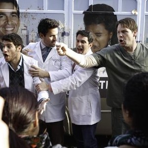 The Mindy Project, from left: Adam Pally, Ed Weeks, Chris Messina, Ike Barinholtz, 'Be Cool', Season 2, Ep. #17, 04/08/2014, ©FOX