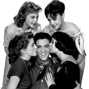 KING CREOLE, Elvis Presley (with clockwise): Dolores Hart, Jan Shepard, Liliane Montevecchi, Carolyn Jones, 1958