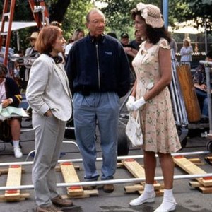 LOST IN YONKERS, director Martha Coolidge, Neil Simon, Mercedes Ruehl on set, 1993, (c)Columbia Pictures