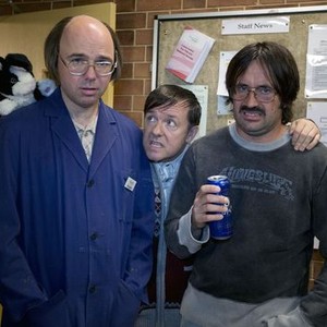Karl Pilkington, Ricky Gervais and David Earl (from left)