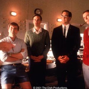 Left-to-right: KEVIN HARRINGTON, TOM LONG, PATRICK  WARBURTON and SAM NEILL in Working Dog's inspired human  comedy, "The Dish," distributed by Warner Bros. Pictures.