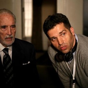TRIAGE, from left: Christopher Lee, director Danis Tanovic, on set, 2009. ©HanWay Films
