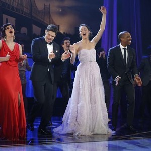 Smash, from left: Krysta Rodriguez, Jeremy Jordan, Katharine McPhee, Leslie Odom Jr., 'The Tonys', Season 2, Ep. #17, 05/26/2013, ©KSITE
