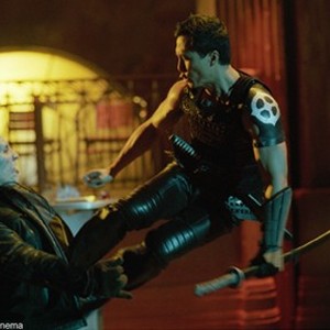 Snowman (Donnie Yen, right) battles a reaper in New Line Cinema's action thriller, BLADE II.