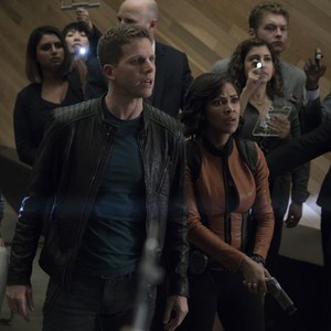 Minority Report, Stark Sands (L), Meagan Good (R), 'Memento Mori', Season 1, Ep. #9, 11/23/2015, ©KSITE
