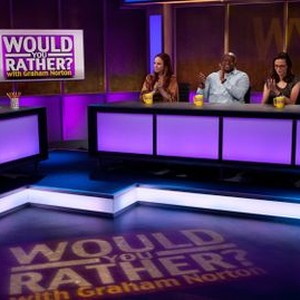 Would You Rather? With Graham Norton, from left: Graham Norton, Faith Salie, Sherrod Small, Jessi Klein, Dave Hill, 'Season 1', 12/03/2011, ©BBCAMERICA