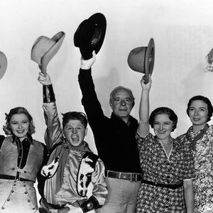 OUT WEST WITH THE HARDYS, Cecilia Parker, Mickey Rooney, Lewis Stone, Fay Holden, Sara Haden, 1938