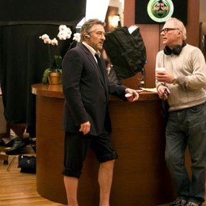 WHAT JUST HAPPENED?, from left: Robert DeNiro, director Barry Levinson, on set, 2008. ©Magnolia Pictures