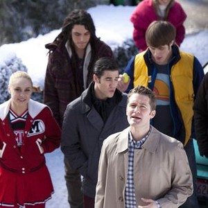 Glee, from left: Vanessa Lengies, Blake Jenner, Samuel Larsen, Matthew Morrison, Darren Criss, 'Girls (And Boys) On Film', Season 4, Ep. #15, 03/07/2013, ©FOX
