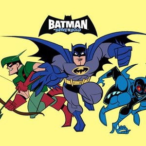 Green Arrow, Batman and Blue Beetle (from left)