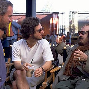 Directors/Screenwriters Larry Karaszewski and Scott Alexander with Danny DeVito on the set of Universal's comedy Screwed photo 16