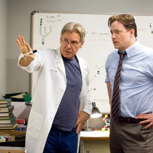(L-R) Harrison Ford as Dr. Robert Stonehill and Brendan Fraser as John Crowley in "Extraordinary Measures."