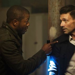 THE PURGE: ELECTION YEAR, from left: Edwin Hodge, Frank Grillo, 2016. ph: Michele K. Short/© Universal Pictures