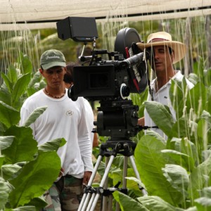 On the set of the film "The Lost City."