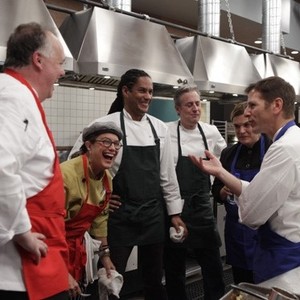 Top Chef: Masters, from left: Susan Feniger, Govind Armstrong, Jimmy Bradley, Jody Adams, 'First Date Dinner', Season 2, Ep. #1, 04/07/2010, ©BRAVO