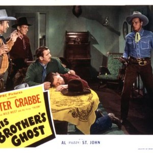 HIS BROTHER'S GHOST, Buster Crabbe (r.), 1945