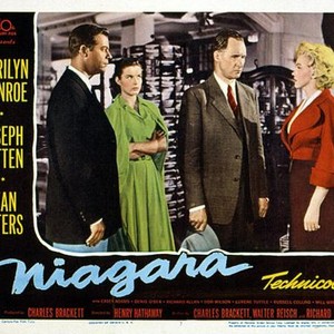 NIAGARA, Max Showalter, Jean Peters, Denis O'Dea, Marilyn Monroe, 1953, TM & Copyright (c) 20th Century Fox Film Corp. All rights reserved.