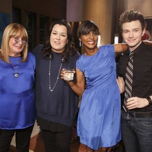 Hollywood Game Night, Penny Marshall (L), Rosie O'Donnell (C), Chris Colfer (R), 'Orange Is The New Game Night', Season 2, Ep. #6, 02/03/2014, ©NBC