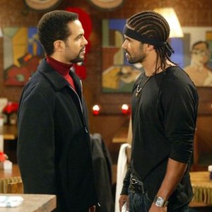 The Young and the Restless, Kristoff St John (L), Shemar Moore (R), 03/26/1973, ©CBS