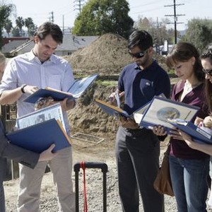 Parks and Recreation, from left: Amy Poehler, Paul Schneider, Aziz Ansari, Rashida Jones, 'Canvassing', Season 1, Ep. #2, 04/16/2009, ©NBC