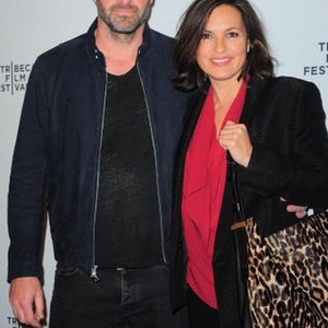 Peter Hermann, Mariksa Hargitay at arrivals for JUST BEFORE I GO Premiere at 2014 Tribeca Film Festival, The School of Visual Arts (SVA) Theatre, New York, NY April 24, 2014. Photo By: Gregorio T. Binuya/Everett Collection