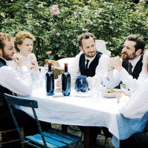MARIE CURIE, (AKA MARIE SKLODOWSKA-CURIE), L-R: MALIK ZIDI, KAROLINA GRUSZKA (AS MARIE CURIE), CHARLES BERLING, ARIEH WORTHALTER, ANDRE WILMS, 2016. ©NFP