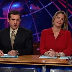 The Daily Show, Steve Carell (L), Nancy Walls (R), 'Season 5', 01/04/2000, ©CCCOM