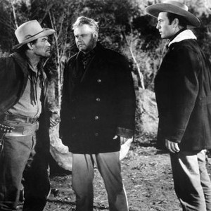 CANYON RIVER, from left: Jack Lambert, Alan Hale Jr. George Montgomery, 1956