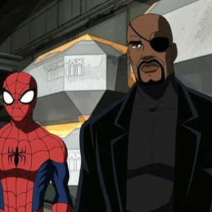 Spider-Man (left) and Nick Fury