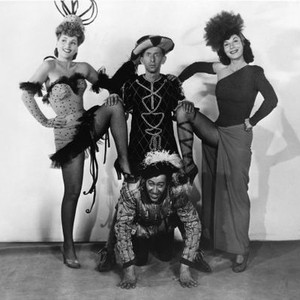 GREENWICH VILLAGE, The Revuers: standing: Judy Holliday, Alvin Hammer, Betty Comden, bottom: Adolph Green, 1944. TM & Copyright ©20th Century Fox. All rights reserved.