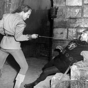 THE BLACK ARROW, (aka THE BLACK ARROW STRIKES), from left: Louis Hayward, Rhys Williams, 1948