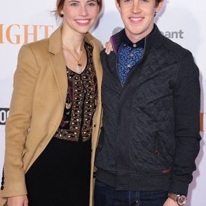 Wallis Currie-Wood, Alex Sharp at arrivals for SPOTLIGHT Premiere, Ziegfeld Theatre, New York, NY October 27, 2015. Photo By: Gregorio T. Binuya/Everett Collection