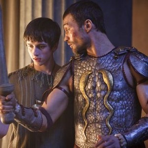 Spartacus, Lliam Powell (L), Andy Whitfield (R), 'Delicate Things', Season 1: Blood and Sand, Ep. #6, 02/26/2010, ©STARZPR