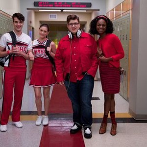 Glee, from left: Billy Lewis Jr., Samantha Ware, Noah Guthrie, Laura Dreyfuss, 'Homecoming', Season 6, Ep. #2, 01/09/2015, ©FOX