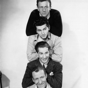 KEEP 'EM SLUGGING, from top, Norman Abbott, Gabriel Dell, Bobby Jordan, Huntz Hall, 1943