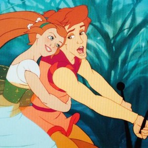 THUMBELINA, from left, Thumbelina, voiced by Jodi Benson, Cornelius, voiced by Gary Imhoff, 1994, ©Warner Bros.