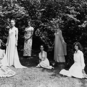 THE STEPFORD WIVES, Nanette Newman, Judith Baldwin, Barbara Rucker, Carole Mallory, Toni Reid, Tina Louise, 1975