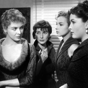 THE GIRLFRIENDS, (aka LE AMICHE), from left: Eleonora Rossi Drago, Valentina Cortese, Anna Maria Pancani, Yvonne Furneaux, 1955